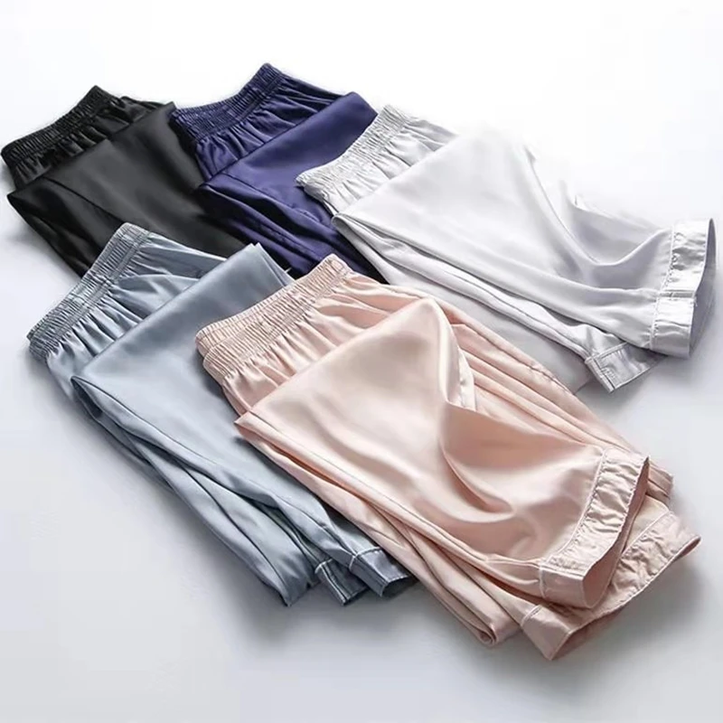 

Женские летние брюки из вискозы, розовые повседневные брюки оверсайз с высокой талией и эластичным поясом, 2021