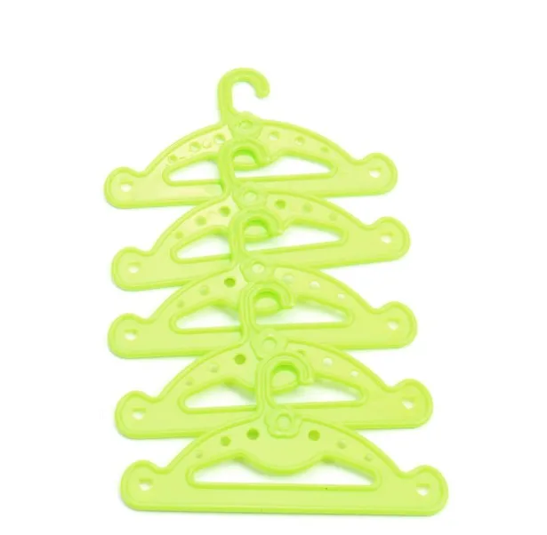 Fluorescent green 5 шт./лот вешалки для одежды куклы вешалка для аксессуаров подходит 18 дюймов Кукла и 43 см Новая детская одежда для 18 дюймов кукольная одежда - Цвет: Fluorescent green
