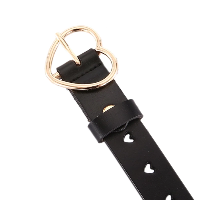 

Leather Women Belt Jeans Fashion Female Strap Heart-Shaped Pin Buckle Wasitband