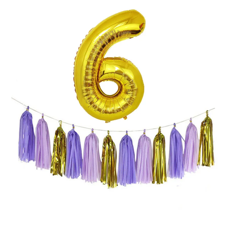 32-дюймовый шар в виде цифр украшение для дня рождения кисточка вечеринки честь
