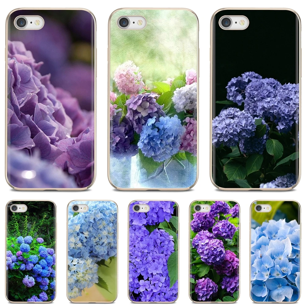 

Enjoy Silicone Phone Case sweet Hydrangea flower For iPhone iPod Touch 11 12 Pro 4 4S 5 5S SE 5C 6 6S 7 8 X XR XS Plus Max 2020