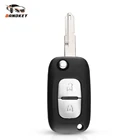 Dandkey NE73 Blade 2 кнопки откидной Складной Корпус автомобильного ключа дистанционного управления чехол для Renault Logan Clio Мастер трафик Kangoo Megane Лагуна