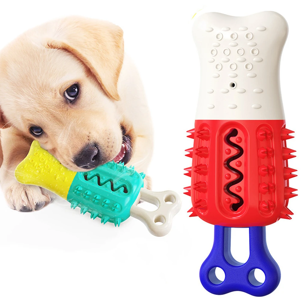 

Pet Dog Chew Toy Molar Toothbrush Dog Toys Chew Cleaning Teeth Safe Elasticity Soft TPR Puppy Dental Care Extra-tough Pet Toy