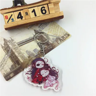 12 Аниме Тянь Гуань Ci Fu брелок Xie Lian Hua Cheng He Xuan акриловый брелок милый мультфильм кулон брелок ювелирные изделия подарок llaveros - Цвет: 12