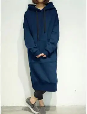 Женская толстовка большого размера плюс 5XL на весну и осень длинный флисовый