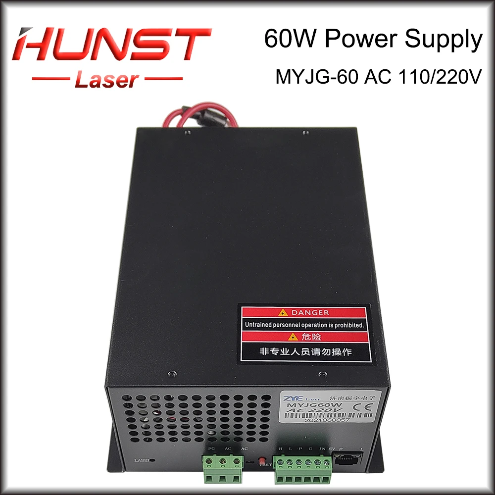 Hunst MYJG 60 Вт CO2 лазерный источник питания 110 В/220 В генератор для лазерного