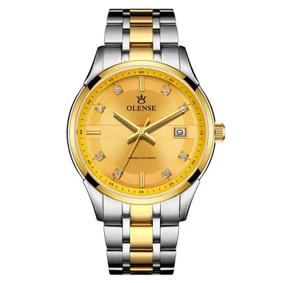 

Механические часы из нержавеющей стали мужские брендовые водонепроницаемые светящиеся стальные часы деловые автоматические механические...