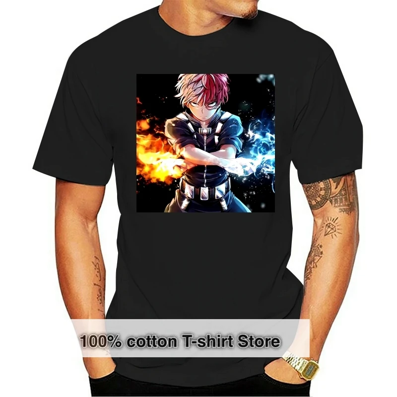 

Мужская футболка с коротким рукавом Todoroki BNHA унисекс футболка женская мужская футболка футболки топы