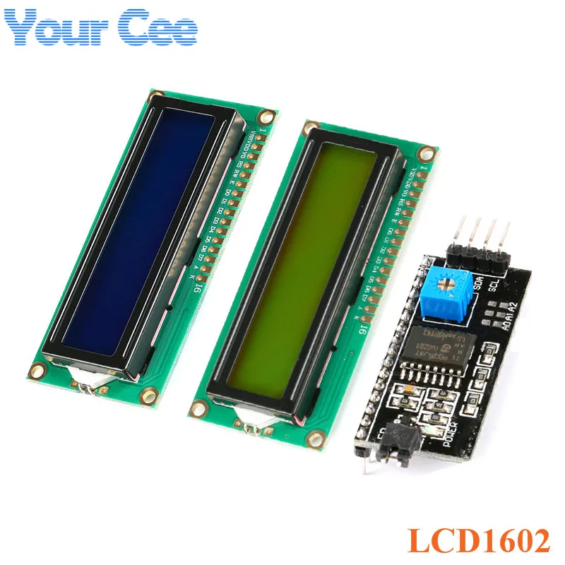 ЖК модуль 1602 сине желто зеленый экран IIC/I2C LCD 5V адаптер пластина 1602A дисплея для
