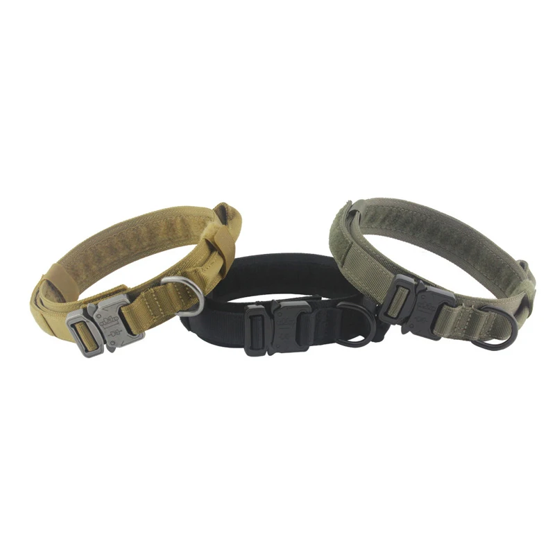 

Dog Collar Velcro Comfortable And Impact Resistant Tactical Zinc Alloy Large Bulldog Collar