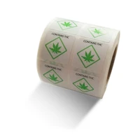 1 1000 pcsroll warning stickers adhesive labelcontains thc warning labels square paper for warning and indication