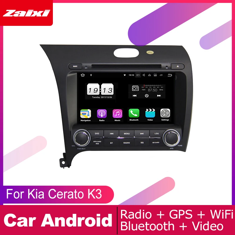 ZaiXi для Kia Forte Cerato K3 2014 ~ 2018 Автомобильная Мультимедийная система Android 2 DIN
