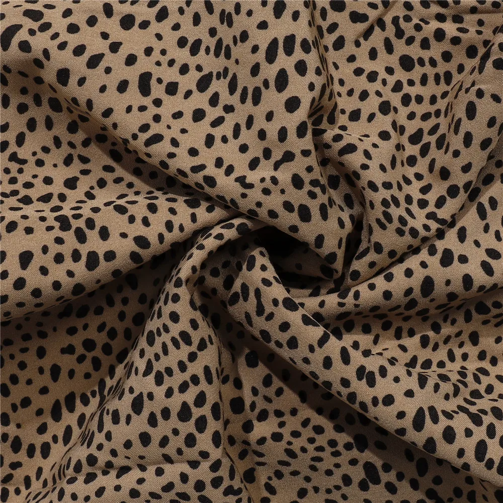 

Summer Bohemian Long Dress Women Polka Dot Beach Casual Bubble Sleeve Dress Leopard Plaid Layers Stitching Dresses Ropa Mujer