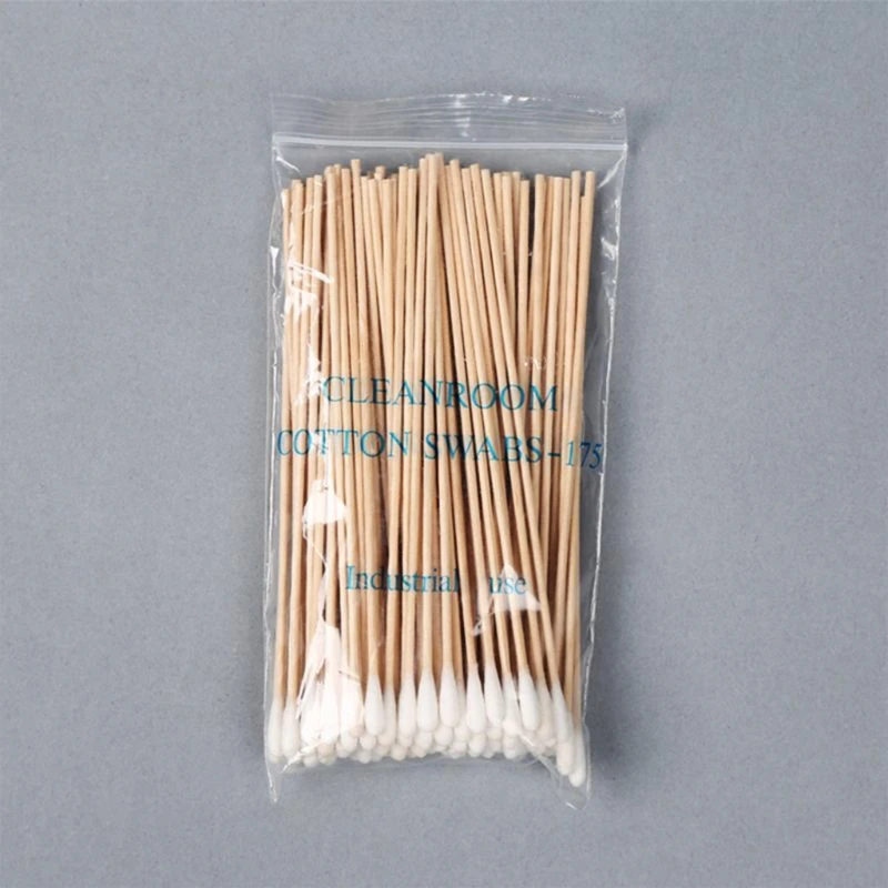 

100/200Pcs 6 Inch Long Wooden Handle Cotton Swabs Single-Head Cleaning Sterile Sticks Applicator for Wound Clean Makeup