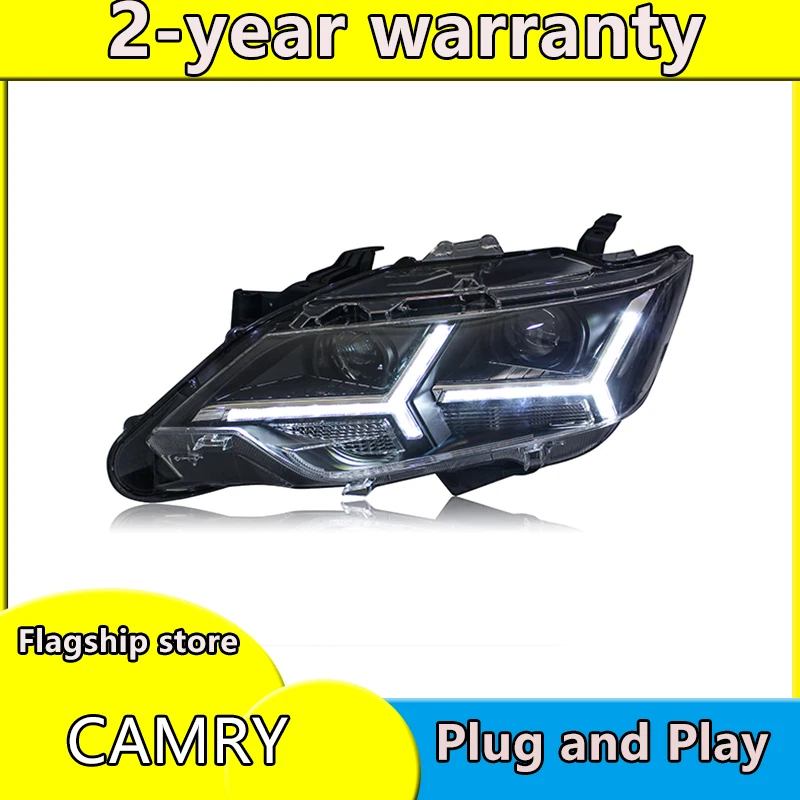 Автомобильный Стайлинг для 2015 2016 2017 Toyota Camry V55 светодиодный ные фары новые drl
