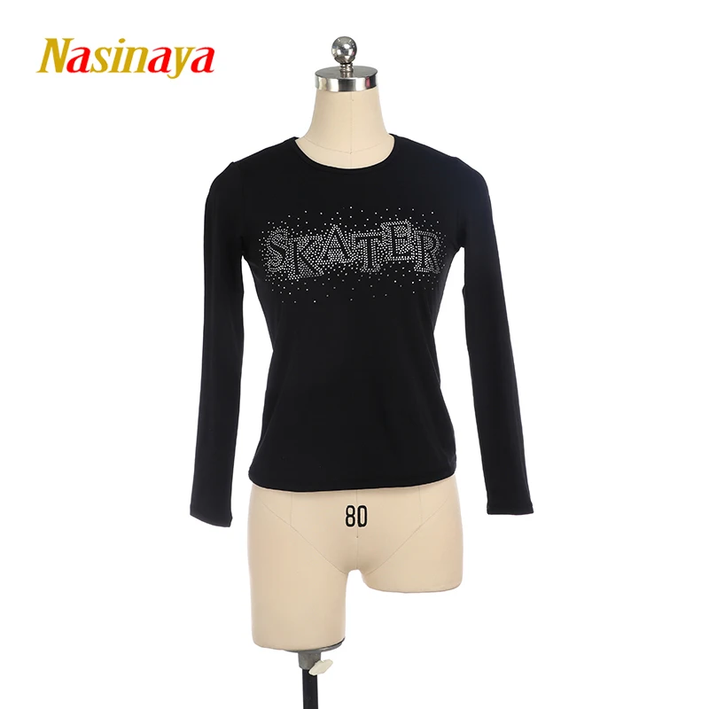 Футболка для фигурного катания топы девушек женщин взрослых тренировочные