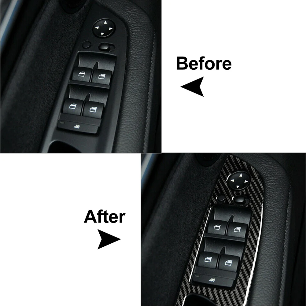 

Carbon Fiber Car Door Window Button Frame Cover Trim For BMW X5 E70 X6 E71 2008 2009 2010 2011 2012 2013 LHD Only