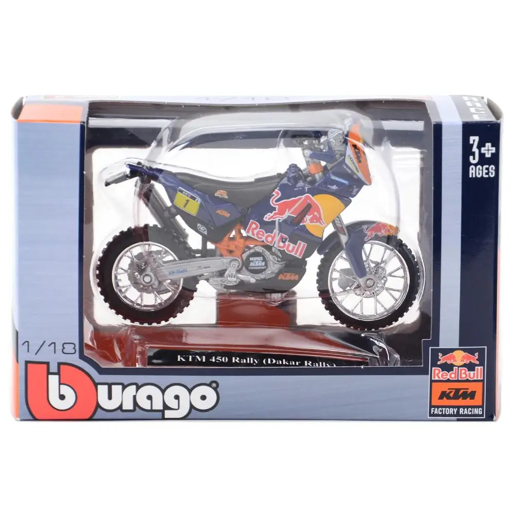 

Bburago 1:18 KTM 450 Rally Static Die Cast Vehicles Collectible Motorcycle Model Toys