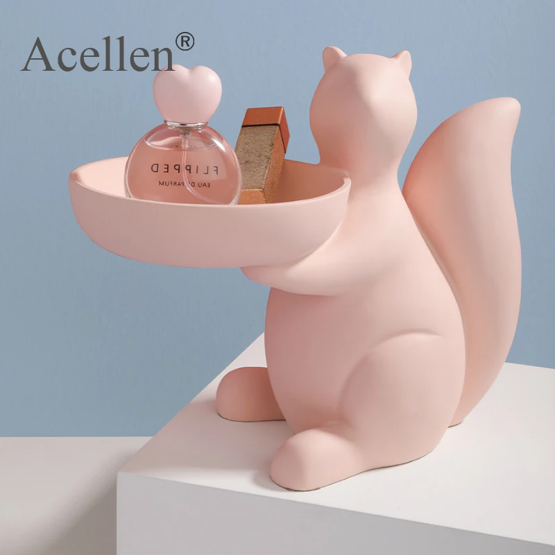 Фигурки белки из смолы модельные поделки миниатюрные милые украшения с