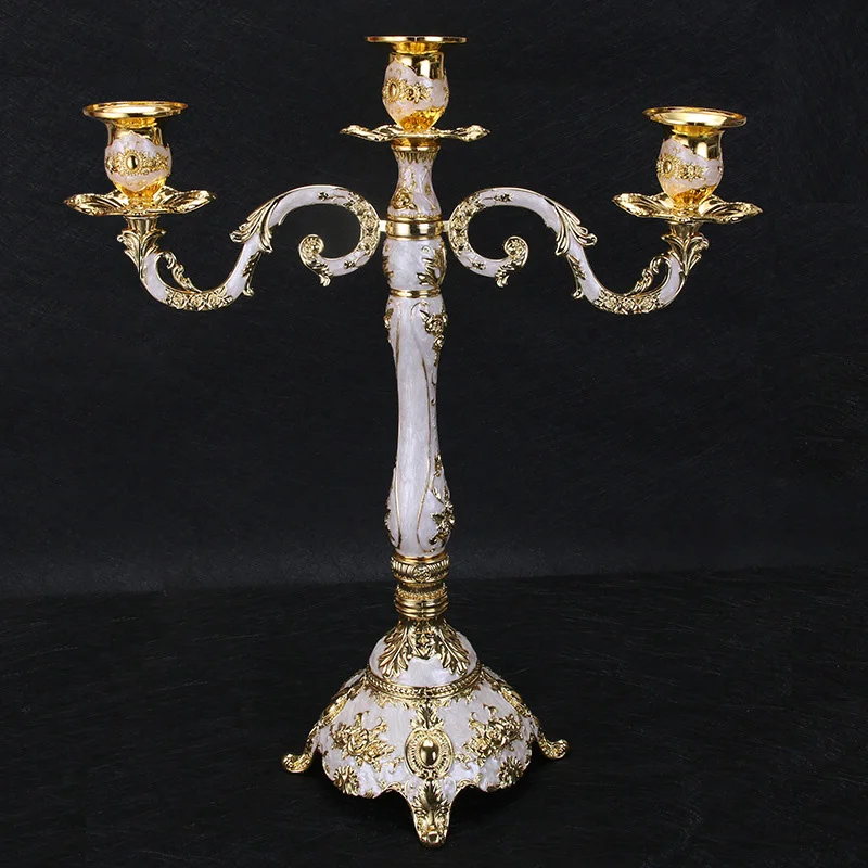 

European Metal Candle Holder Wedding Banquet Prop Vintage Decoration Candle Hold