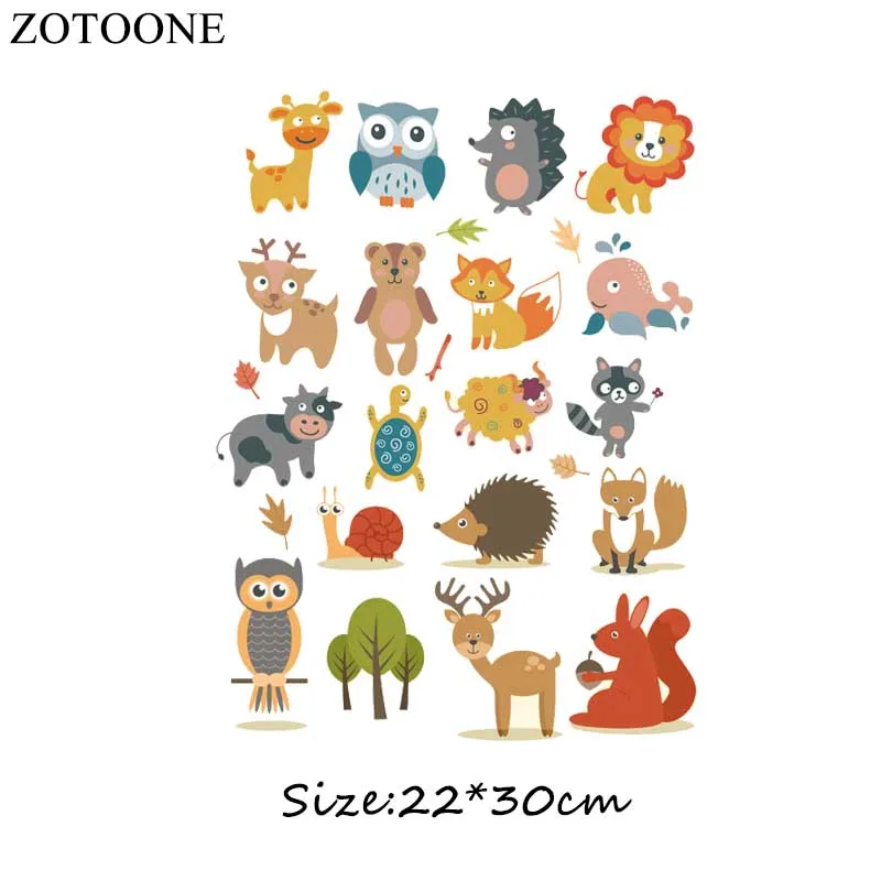 ZOTOONE/набор пластырей с мультяшными животными моющиеся DIY аксессуары украшение
