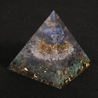 natural lapis lazuli gem stone orgone pyramids white turquoises fluorite amazonite orgonite soothe the soul healing pyramid