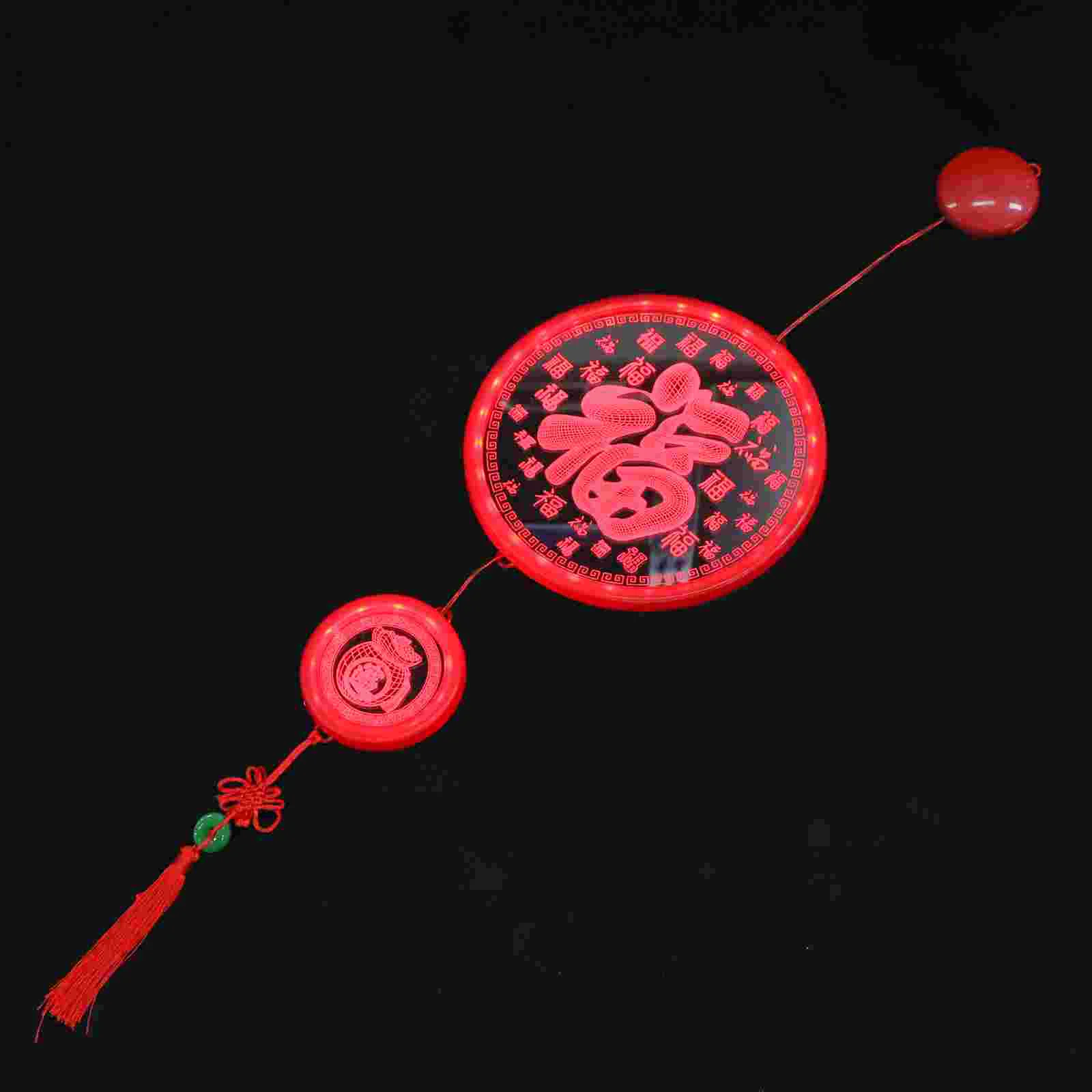 

1pc New Year Themed Suction Cup Light Creative Fu Character Light Pendant Lamp