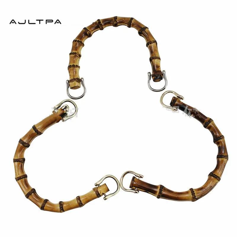 Mango de bamb&uacute; Natural en forma de U para bolso, mangos de marco de monedero Vintage, accesorios de repuesto para bolso con broche D de 15,5 cm, 30 Uds.-0