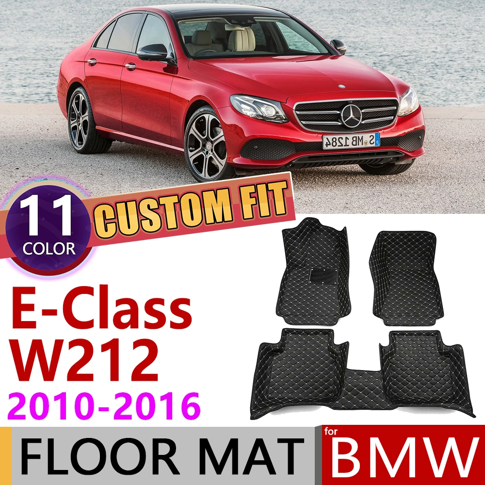 Кожаные автомобильные коврики на заказ для Mercedes Benz E Class W213 2017 ~ 2019 5 мест ног