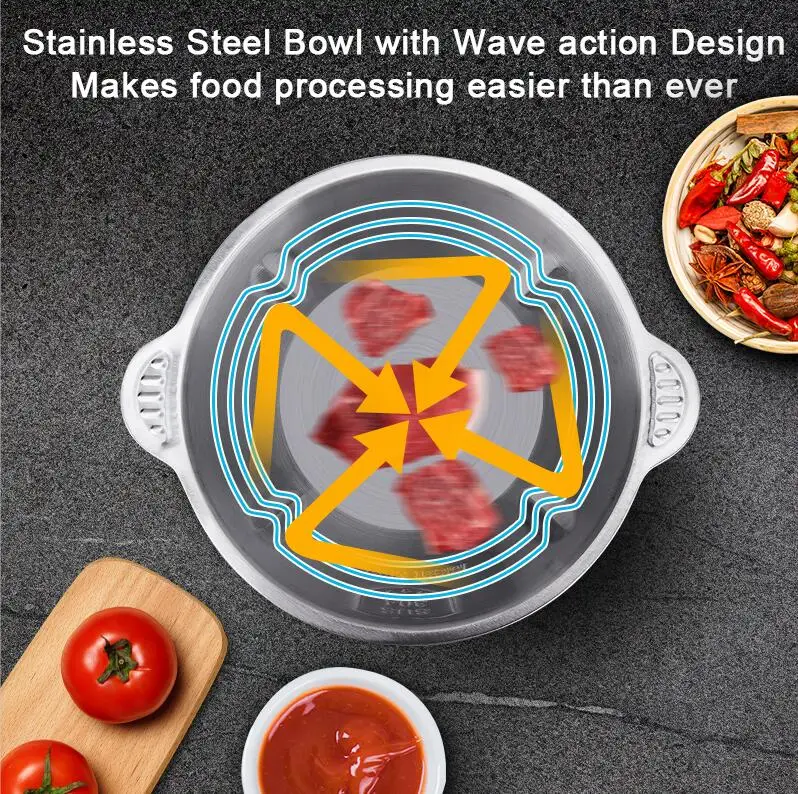 

Factory price 500W 2 Speed 2L Capacity Electric food Chopper Meat Grinder Mincer baby Food Processor