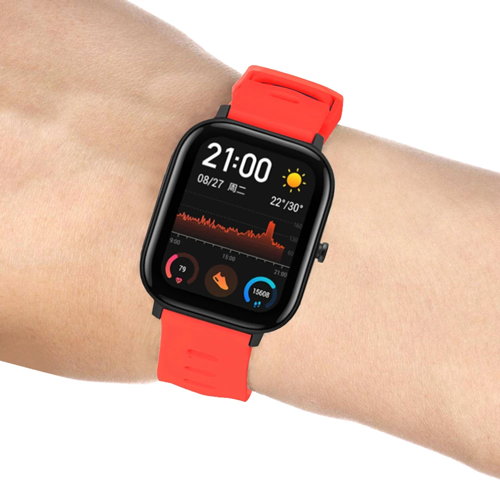 Новейший монохромный ремешок для часов Huami amazfit GTS 20 мм с плоской головкой и