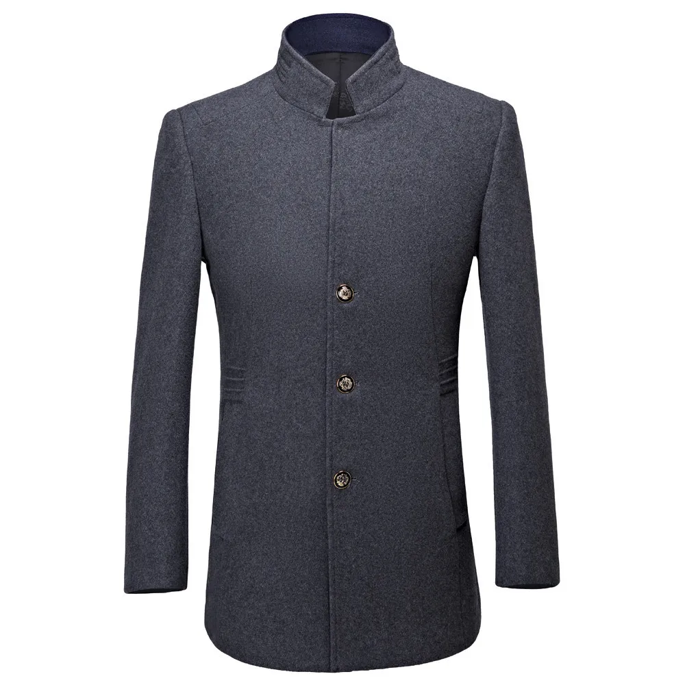 Осенне зимний мужской блейзер куртки повседневный Тренч модное деловое длинное