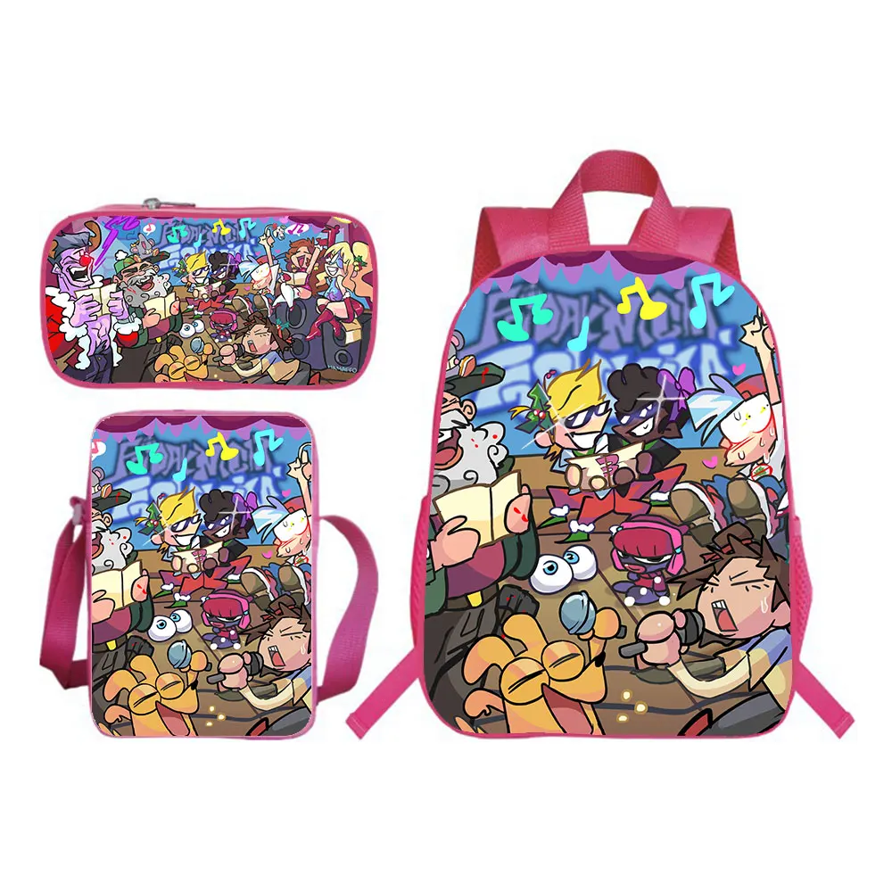 

Friday Night Funkin Backpack 3pcs Set(backpack+shouder Bag+pen Bag) Boy Girl School Bag Teens Bookbag Rucksack Fashion Gift