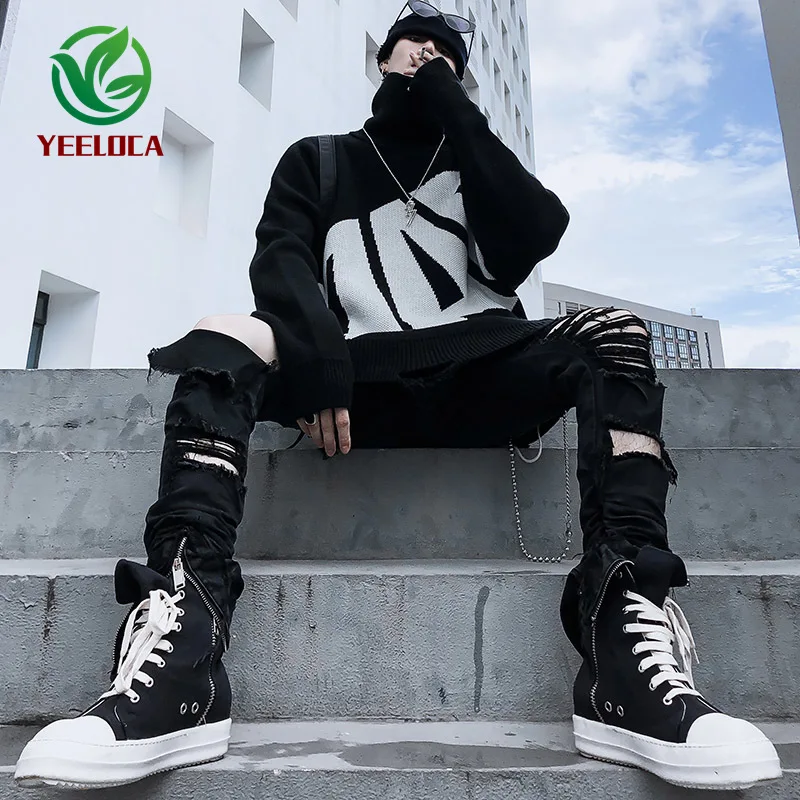 2019 дропшиппинг большой буквенный свитер для мужчин хип хоп дикий негабаритный