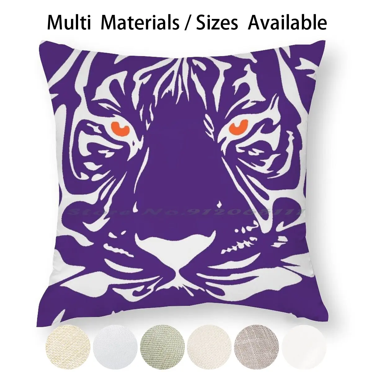 Наволочка Клемсон с изображением тигра и лица 4 наволочка из хлопка льна льняная