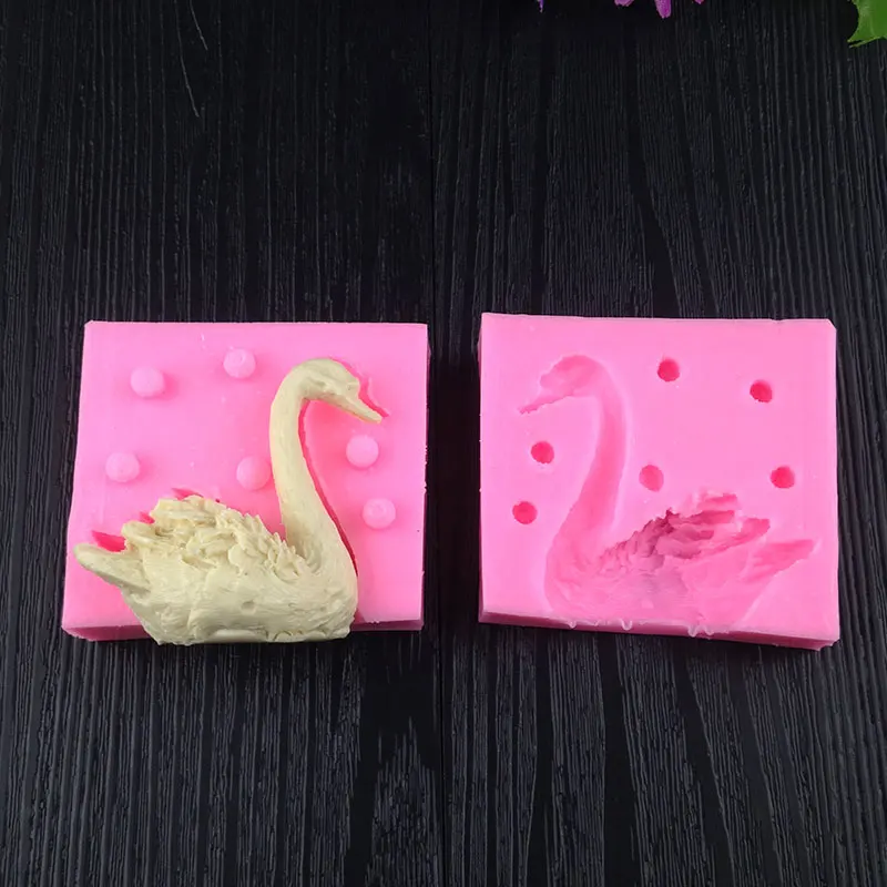2 шт. 3D Лебедь выпечки инструмент формы шоколадный кекс для печенье дома Розовый |
