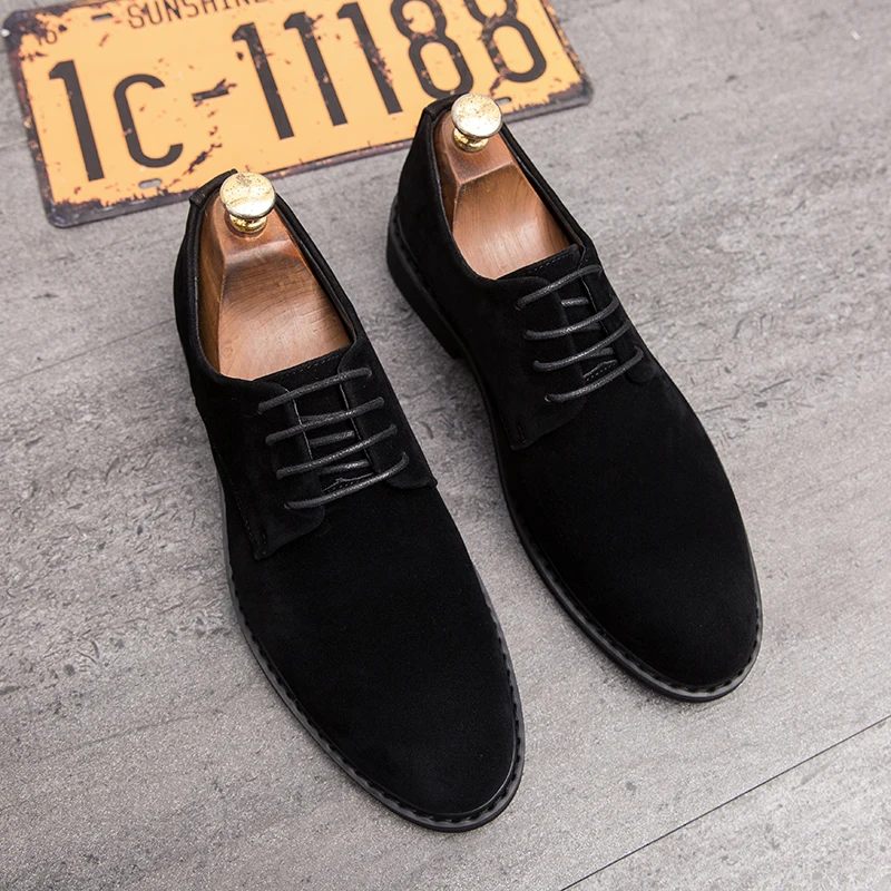

Chaussure home fashion designer men's fashion suede flat shoes casual men's back to school festival wedding shoes zapatos hombre