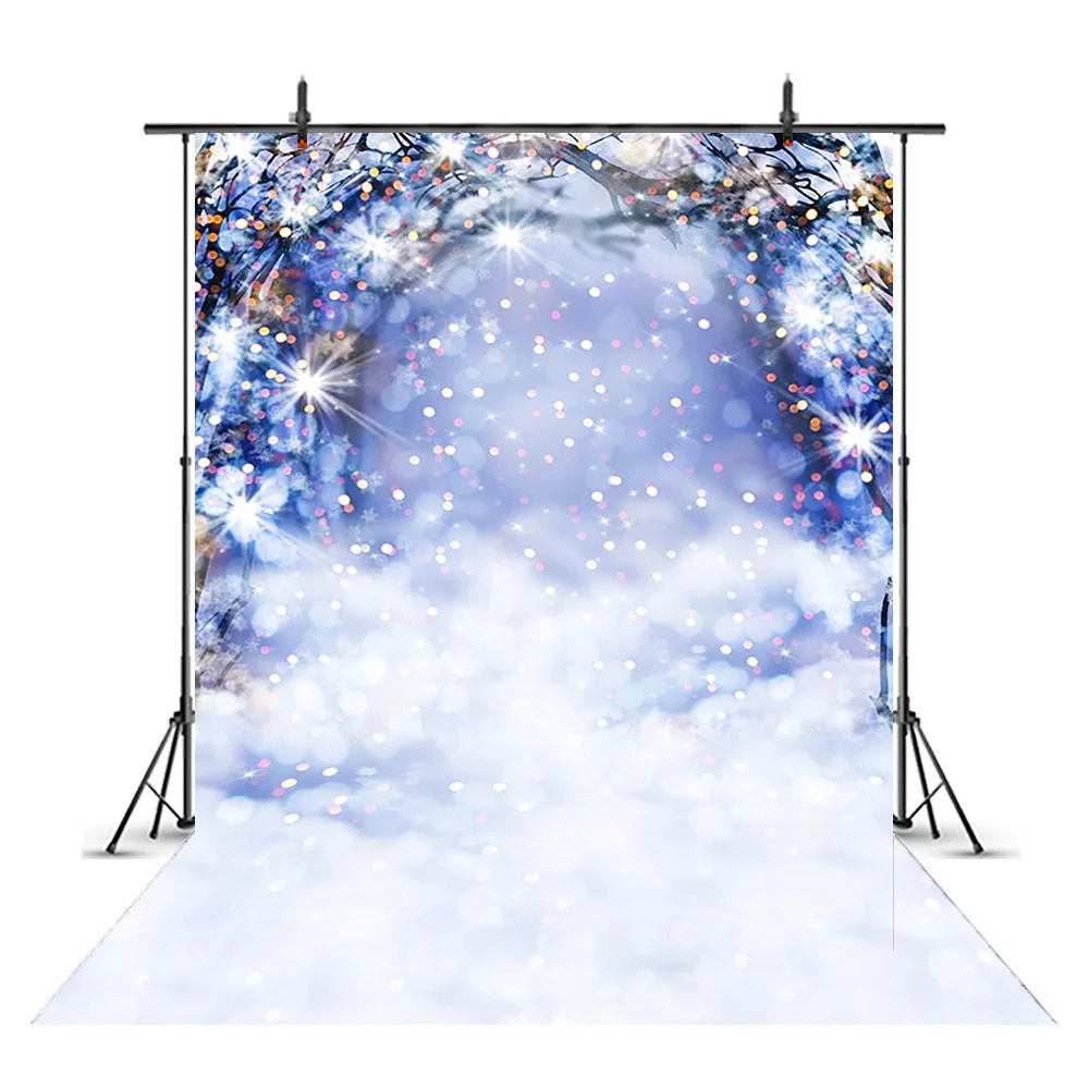 Зимний фон для фотосъемки лес Блестящий Фотофон студия Рождество Страна Чудес