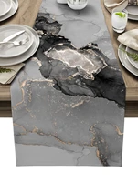 marble texture ink black and white table runner modern party dining table runner wedding table decor tablecloth and placemats