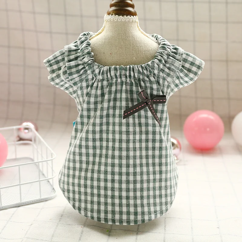 Для маленьких больших собак Сезон весна-лето Одежда хлопковая рубашка для