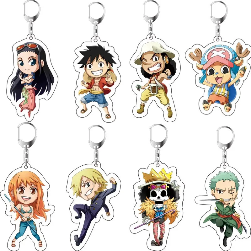 Аниме цельный брелок для ключей автомобиля модный мультяшный персонаж акриловые