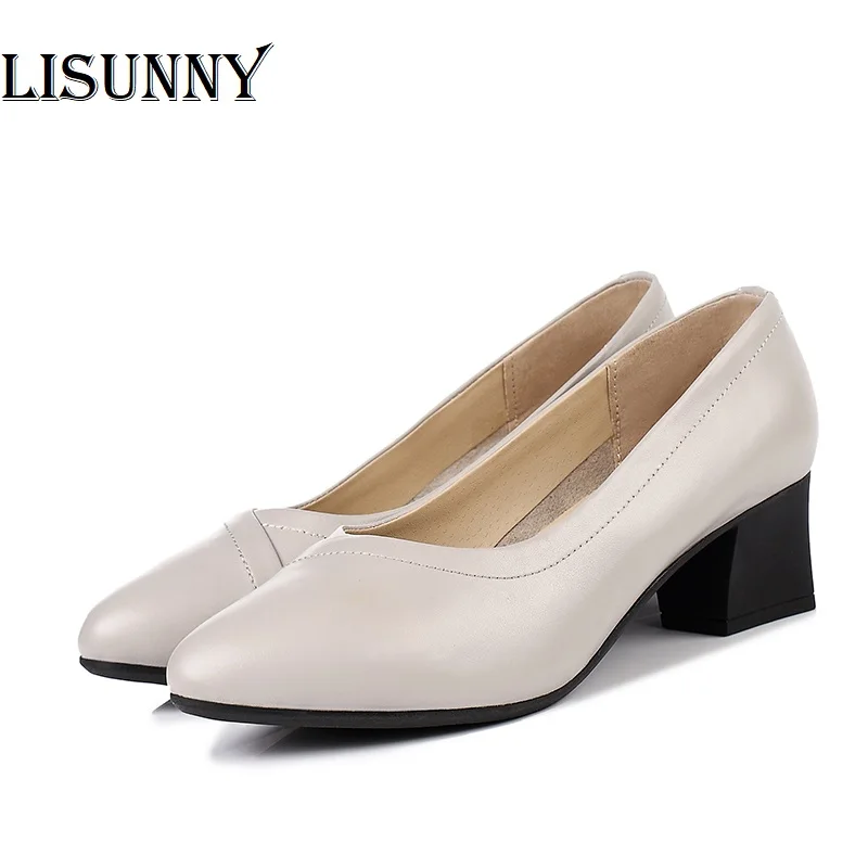 Женские туфли из натуральной кожи профессиональные рабочие больших размеров 41 42