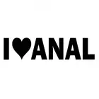 Анальная наклейка I Love, Индивидуальные забавные наклейки для гомосексуалистов, приколов, пениса, анального секса, водонепроницаемая чернаябелая наклейка с защитой от царапин, 15 см * 4 см