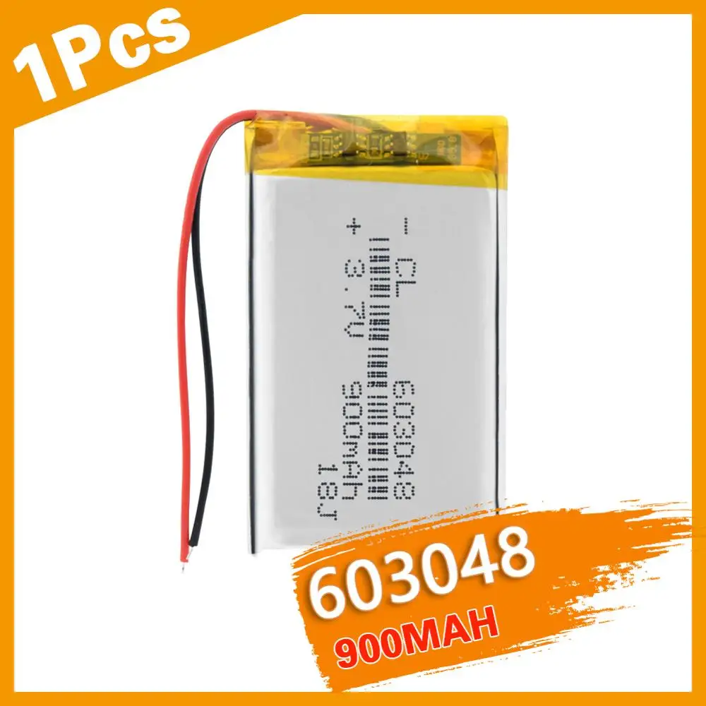 

3.7V 900mAH Rechargeable polymer lithium battery 603048 for drone dvr mp5 GPS mp3 mp4 PDA PSP power bank speaker camera