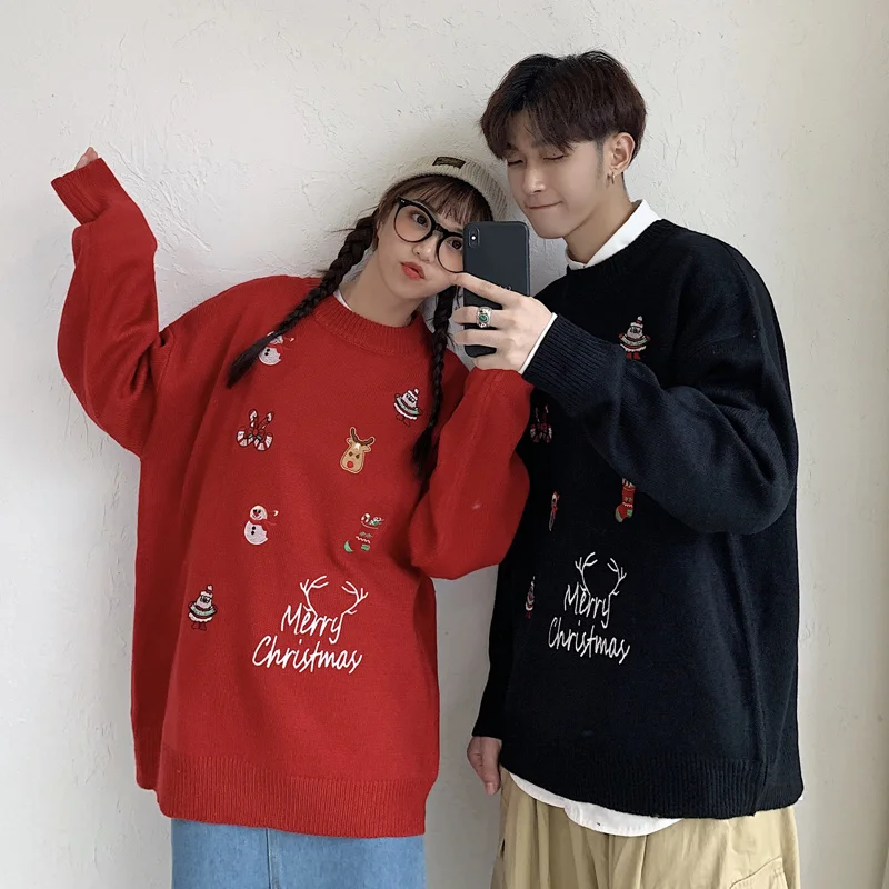 Liketkit мужские Рождественские свитера 2019 пары с рисунком Повседневные плотные
