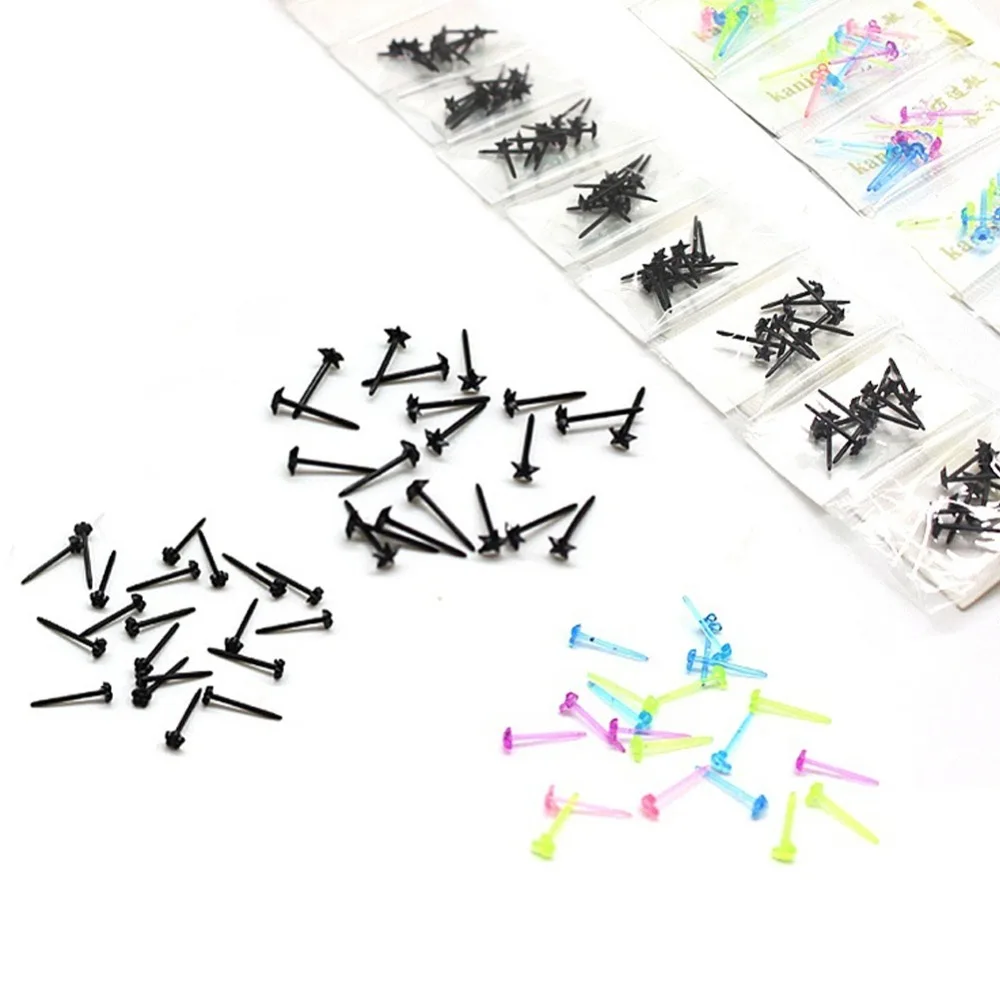 

10pcs/bag Earrings For Women Allergy Plastic Ear Hole Prevention Stud Earrings Ear Stick Maintenance Pierced Ears Jewelry