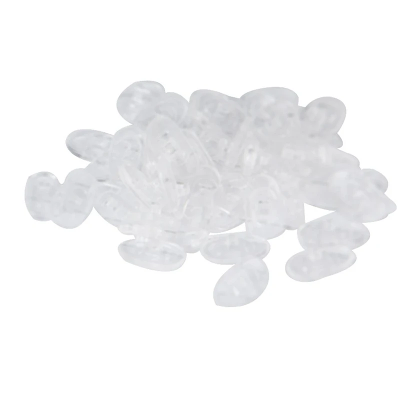 

25 Pair Screw in Soft Silicone Non-slip Glasses Nose Pads Oval
