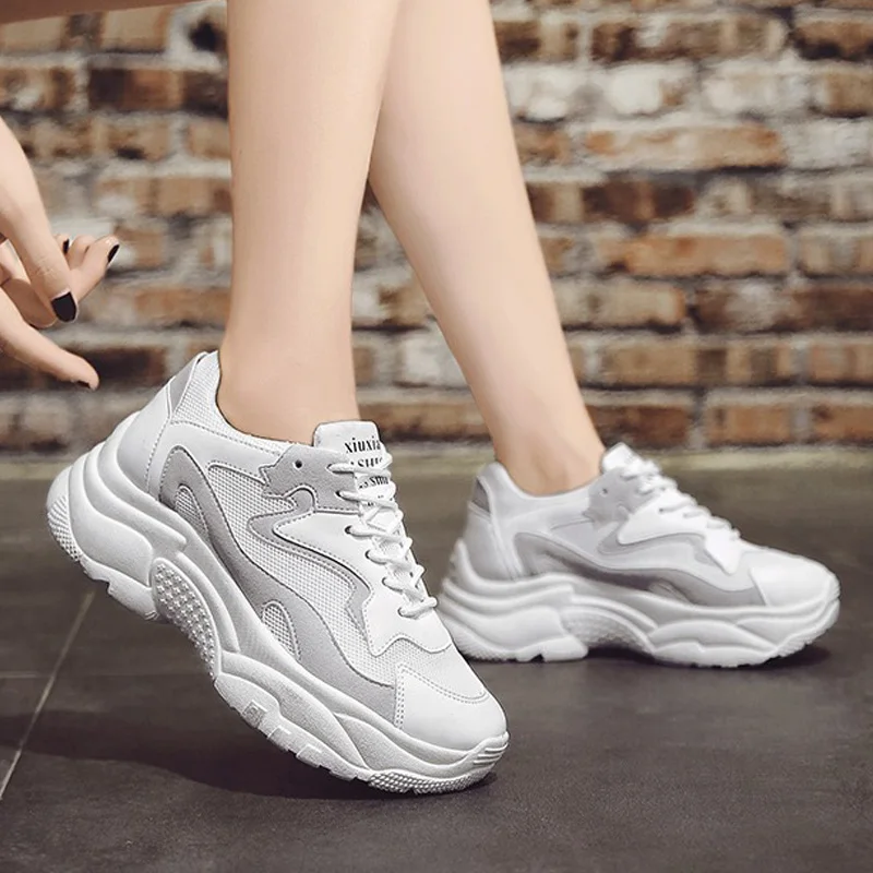 

Women Sneakers Fashion Pink White Shoes Woman Vulcanized Shoes Basket Femme Casual Sport Shoes Platform Sneakers Tenis Feminino