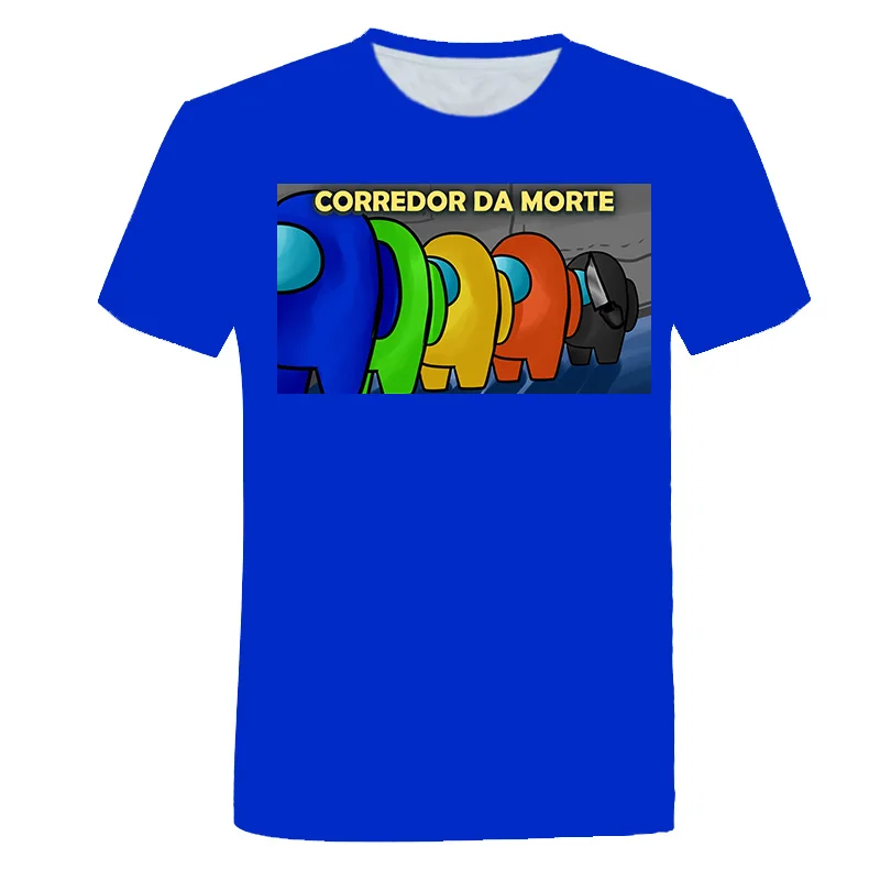 

New Game Among Us Cartoon T Shirt for Kids Summer Top Impostor Graphic Tees Boys Girls Funny Anime Tshirt Cute Children Clothing