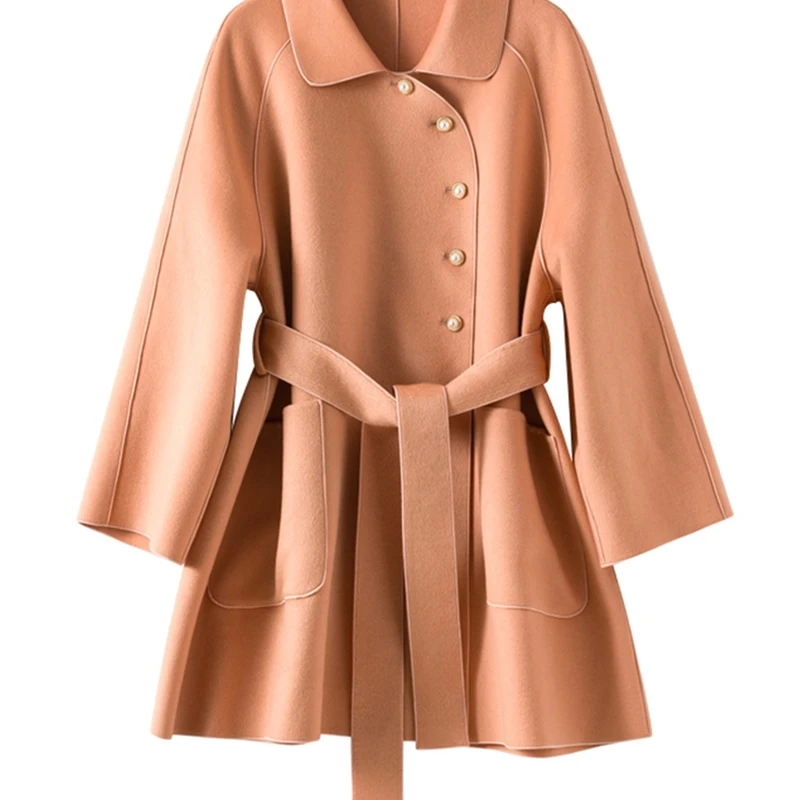 

Wool Coat 100% Female Jacket Spring Autumn Long Coat Korean Oversized Coats and Jackets Women Fashion 2020 YB-SMN-1222 KJ6061